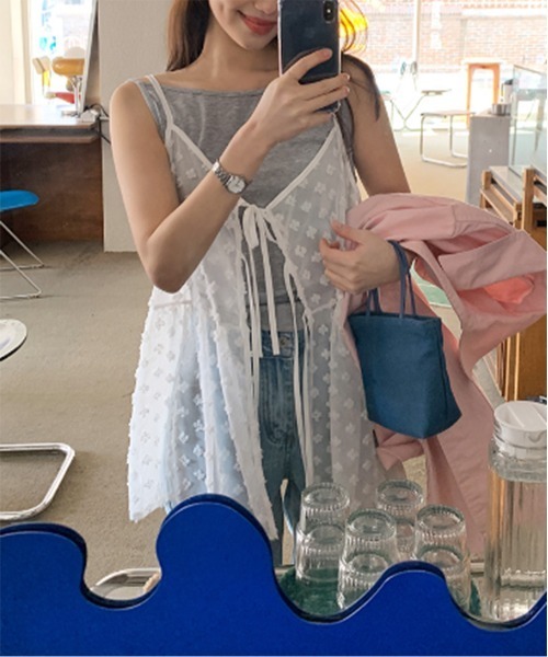 【美品】yuhan wang フラワー レース ビスチェ シースルー ブラウス yuhan wang フラワー レース ビスチェ シースルー ブラウス