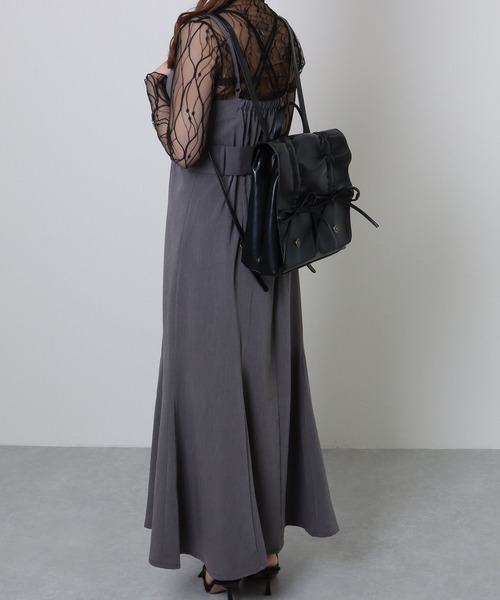 Lace Ladies デイバック リュック リボン ギャザー スクエア