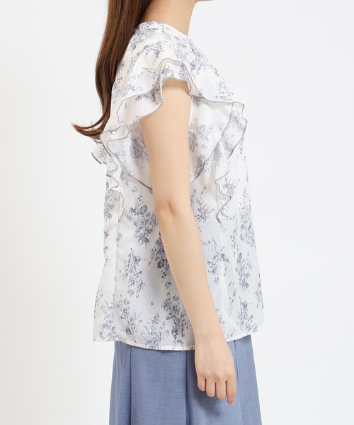 ASTORIA ODIER（アストリアオディール） ブラウス シャツ 花柄シアー 