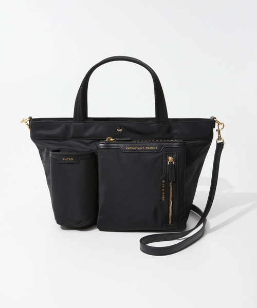 12/25まで　Anya Hindmarch ブラックナイロントートバッグ セール】【ANYA HINDMARCH】アニヤハインドマーチ アイズ