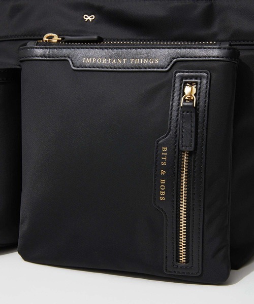 25SS new/Anya Hindmarch ECONYLショルダーバッグ Bag Black ANYA HINDMARCH トートバッグ ECONYL regenerated Nylon in