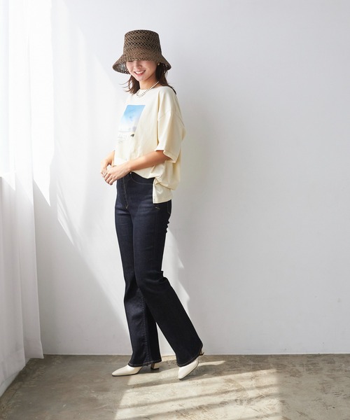 【極美品】YANUK ヤヌーク ブーツカットデニムパンツ レディース 27 濃紺 YANUK ジーンズ デニム デニムパンツ ブーツカット レディース