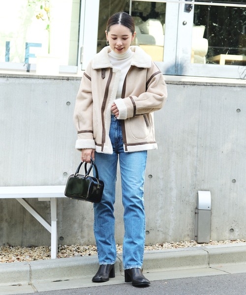 BEAMS HEART（ビームス ハート） ムートンコート ボアコート フェイク