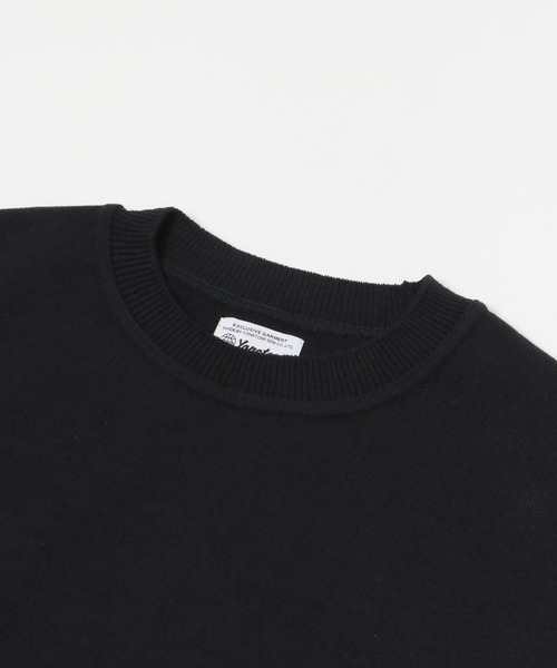 yonetomi コットンニット　ブラック Yonetomi NEW BASIC セーター ニット Yonetomi WAVE COTTON KNIT