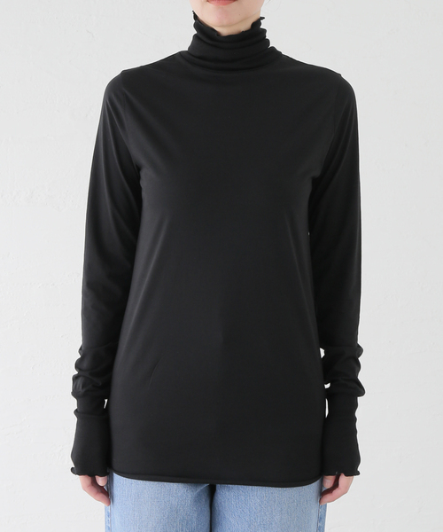 定価1.4万/ジャーナルスタンダードJOURNAL STANDARD *ミドルジャージータートルネックテールプルオーバー*F(33-2403-775)【32D42】 定価1.4万/ジャーナルスタンダードJOURNAL STANDARD *ミドル
