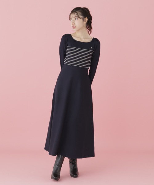 国内★JILL by JILL STUART★ソウバリフレアニットワンピース eS】長袖ソウバリフレアニットワンピース | JILL by JILL