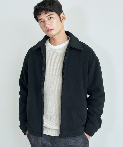 THE SHOP TK ブルゾン アウター マイクロフリースジャケット 光吸収