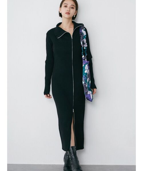 michi　Aワンピ MICHI x SLY SIDE GATHER S/OP ミチスライ サイドギャザー T
