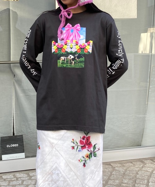HEY!MrsROSE tシャツ HEY! Mrs ROSE(ヘイ！ミセスローズ)牛柄