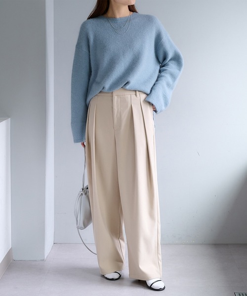 pual ce cin パンツ スラックス ツータック起毛スラックスパンツ