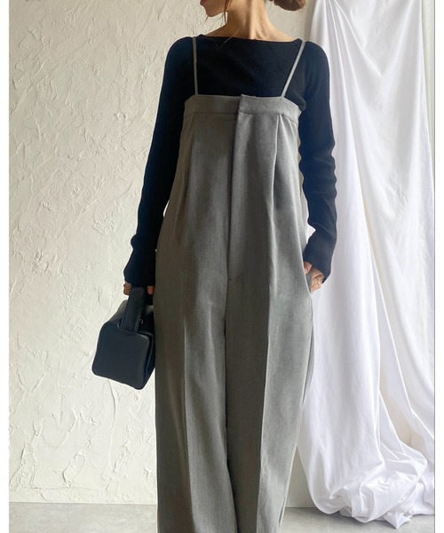 【GIRL】ハイウエストオールインワン ワイドパンツ She's Closet サロペット オーバーオール ハイウエストスト
