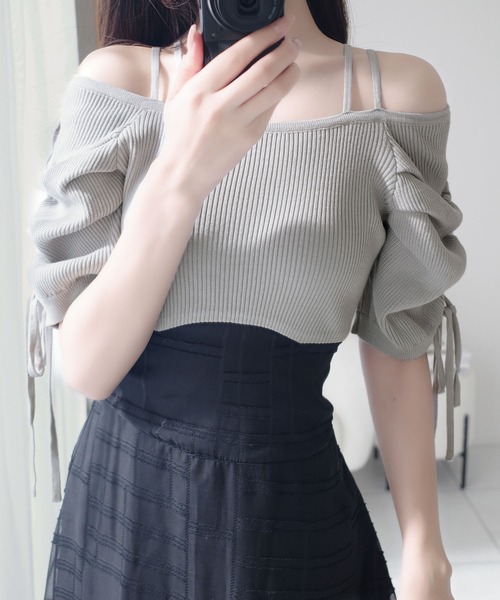 mily bilet ワンピース 「mily bilet」1枚で映える主役級。オフショル