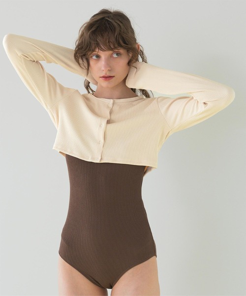 モード  レディー ワンピース 水着 長袖 カーディガン SEA DRESS 水着 長袖カーディガン付ワンピース/セット水着