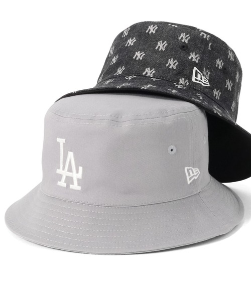 Newera ハウンドトゥース バケットハット 帽子 リバーシブル NEW ERA 帽子 ハット ニューエラ バケットハット MLBジャカード