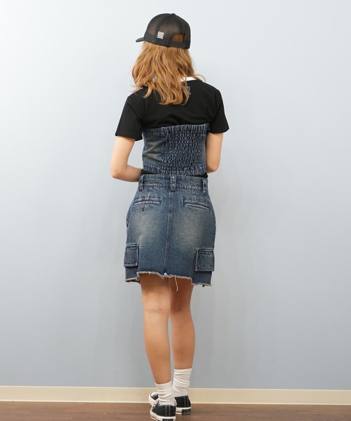 チューブトップ ベアトップ Dickies/ディッキーズ デニムビスチェ セットアップ 81120400 Dickies チューブトップ ベアトップ Dickies/ディッキーズ