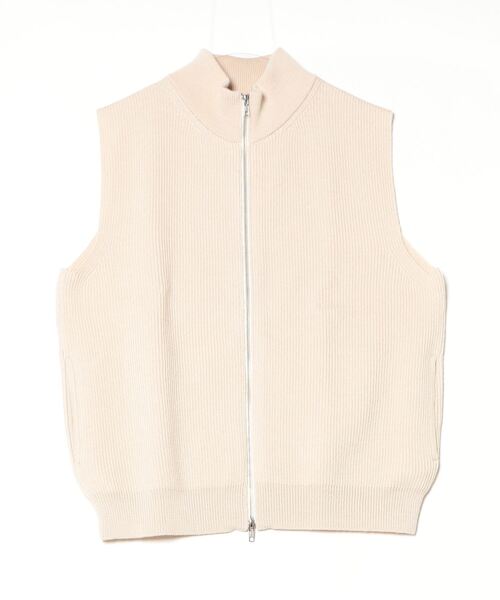 ベスト ジレ 「EVCON」エビコン WOOL LOW GAUGE ZIP UP メンズ レディース