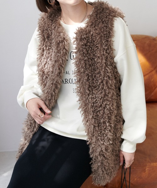 Discoat 「DISCOAT」 ベスト FREE ブラウン レディース