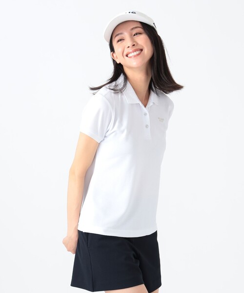 ポロシャツ ポロ PURPLE LABEL / メッシュロゴ襟 ポロシャツ レディース