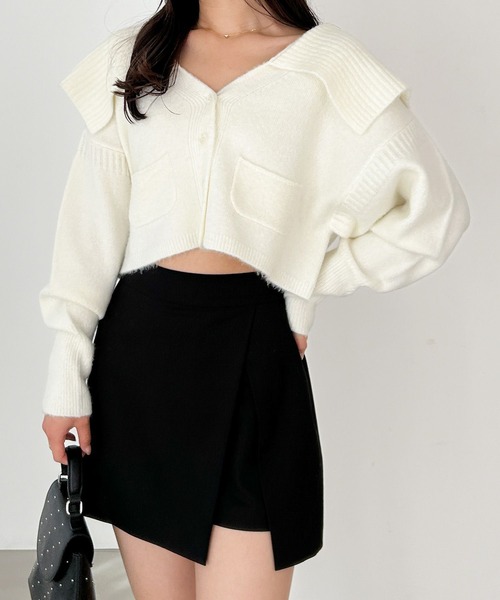 「Heather」 ニットカーディガン FREE グレー レディース_画像3