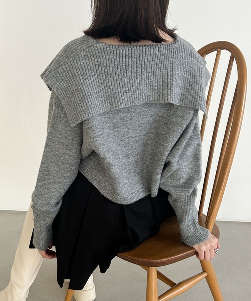 「Heather」 ニットカーディガン FREE グレー レディース_画像8