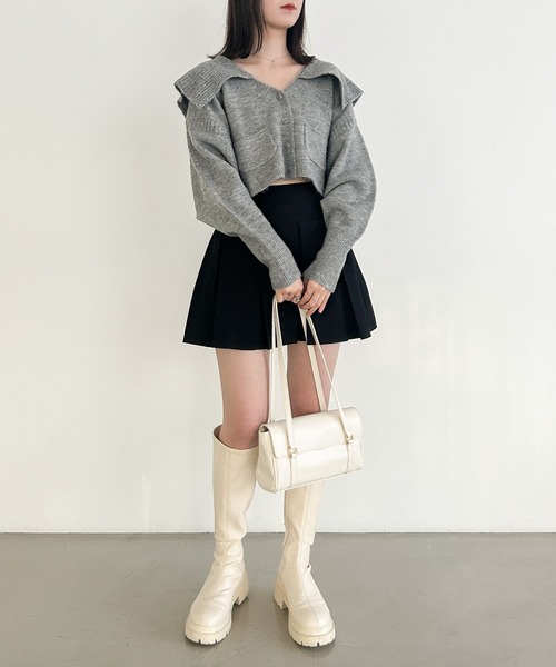 「Heather」 ニットカーディガン FREE グレー レディース_画像9