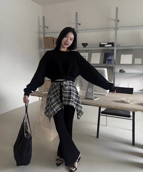 Sibra（シブラ） セットアップ 3点セット スウェット×フレアパンツ