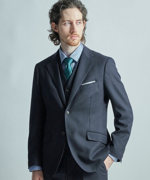 未使用に近い極美品　メンズビギ　テーラードジャケット　ネイビー　2ボタン　英国風 MEN'S BIGI（メンズビギ） ジャケット テーラードジャケット ミックス