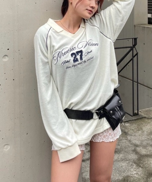 tシャツ パイルロゴロンT レディース
