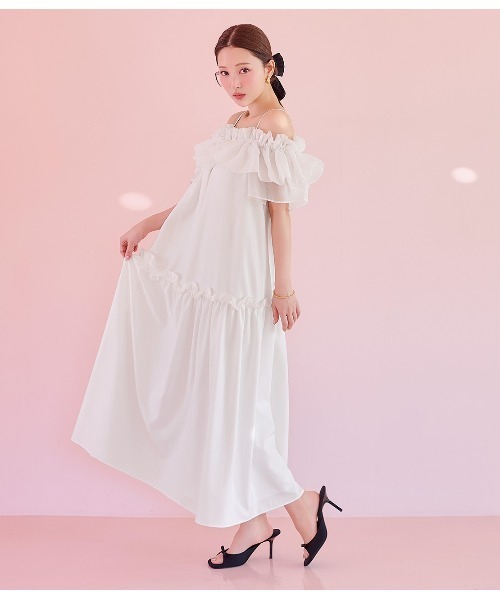 PEACH JOHN ワンピース オフショルフリルワンピ : ZOZOTOWN PEACH JOHN ワンピース オフショルフリルワンピ : ZOZOTOWN