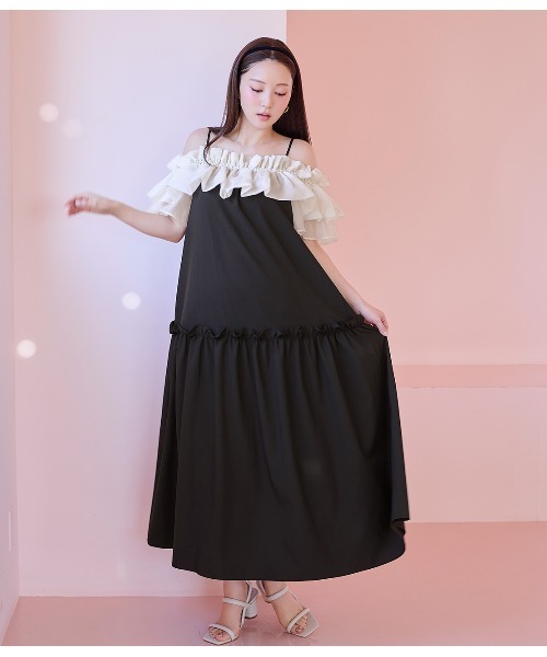 PEACH JOHN ワンピース オフショルフリルワンピ : ZOZOTOWN PEACH JOHN ワンピース オフショルフリルワンピ : ZOZOTOWN