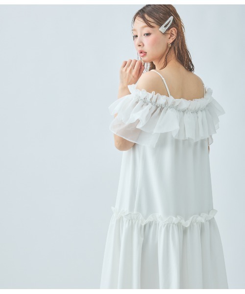 PEACH JOHN ワンピース オフショルフリルワンピ : ZOZOTOWN PEACH JOHN ワンピース オフショルフリルワンピ : ZOZOTOWN