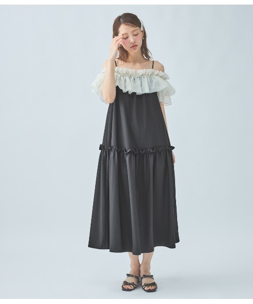 PEACH JOHN（ピーチジョン） ワンピース オフショルフリルワンピ