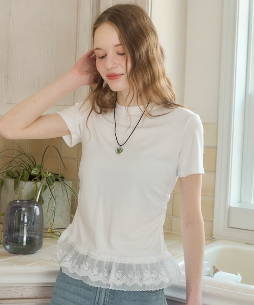 Birthday room tシャツ レイヤードフリルT/layered frill tshirt