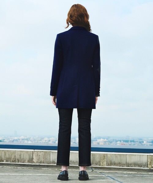 23区（ニジュウサンク） チェスターコート 36 ネイビー レディース