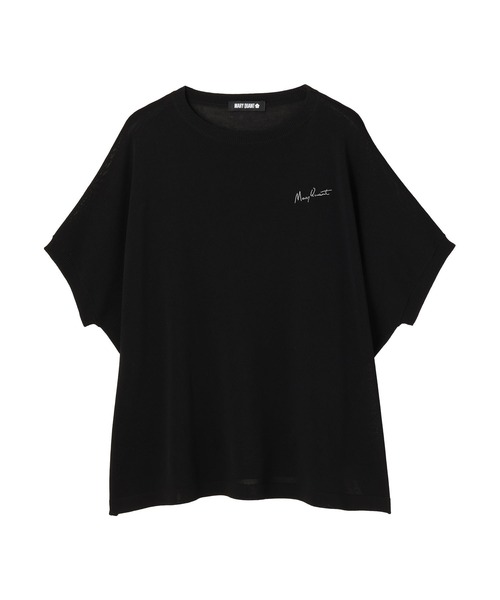もやし様マリークヮントサインロゴドライニットプルオーバー MARY QUANT ニット セーター マリークワント mary quant サイン