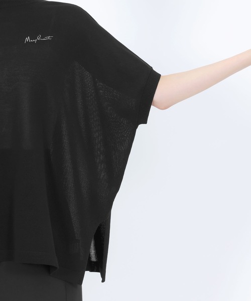 もやし様マリークヮントサインロゴドライニットプルオーバー MARY QUANT ニット セーター マリークワント mary quant サイン