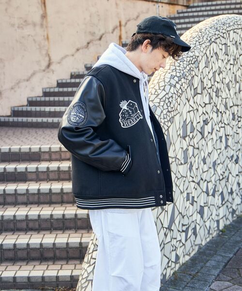 BEN DAVIS（ベンデイビス） スタジャン LARGE ブルー メンズ