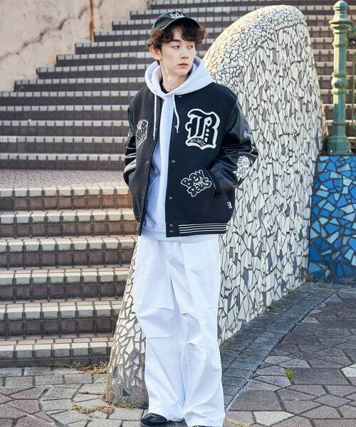 BEN DAVIS（ベンデイビス） スタジャン LARGE ブルー メンズ