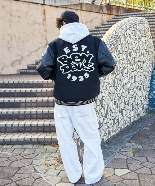 BEN DAVIS（ベンデイビス） スタジャン LARGE ブルー メンズ