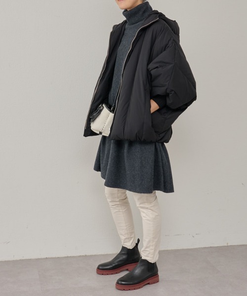 早秋週末セール！10/5迄　BEARDSLEY ブラック ダウンジャケット ジップフレアダウン | BEARDSLEY(ビアズリー)レディース | PAL CLOSET