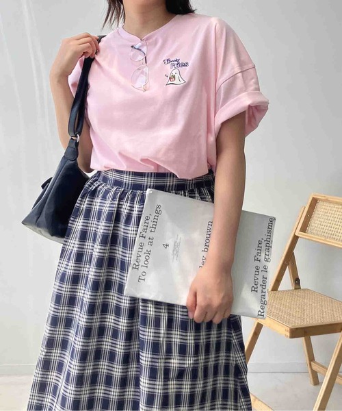 AS KNOW AS（アズノゥアズ） tシャツ 半袖 ○ワンポイント刺繍 おばけ