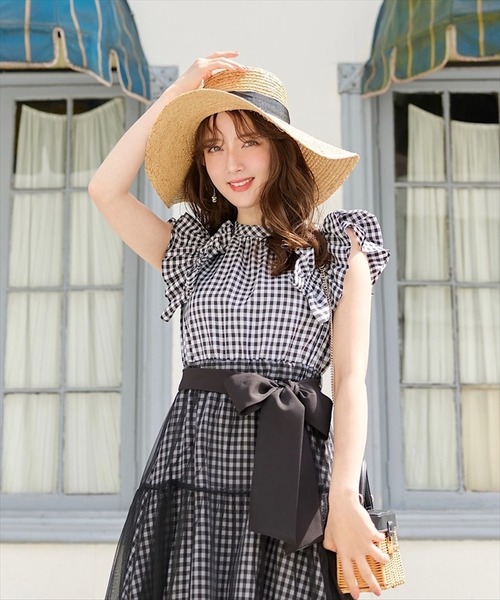 日本未入荷★CHICLINE★フリルスリーブティアードワンピース mipiarl フリルスリーブティアードワンピース[品番：AMTW0012270