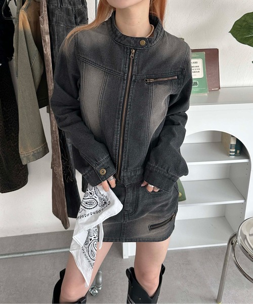 [sedacle girl] Denim жакет SMALL индиго голубой женский 