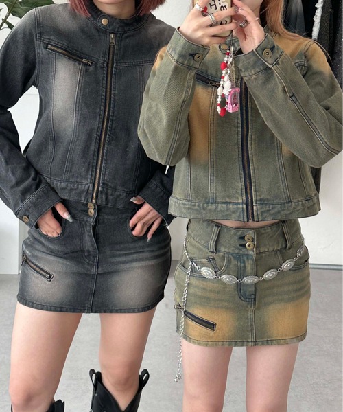 [sedacle girl] Denim жакет SMALL индиго голубой женский 