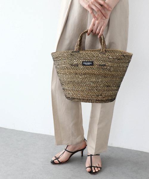 韓国カゴバック Jines かごバッグ カゴバッグ ミックスバスケットトートBAG