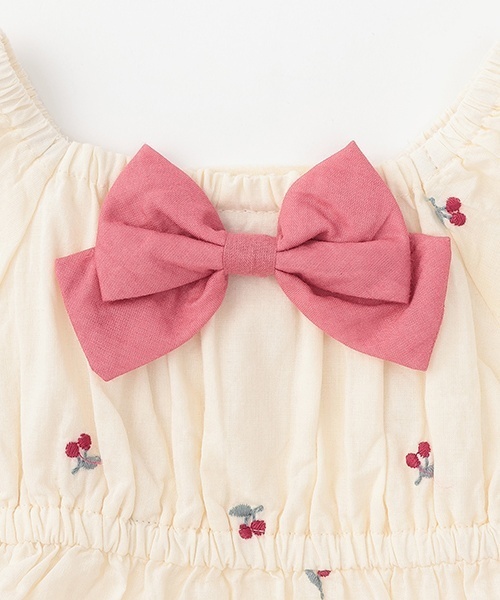 petit main ベビー 「リンク」チェリー刺しゅうセットアップ(ベビー