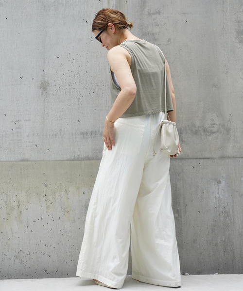 Deuxieme Classe 【CELERI/セルリ】ショートパンツ　ホワイト CELERI パンツ 「CELERI/セルリ」 WIDE PANTS レディース