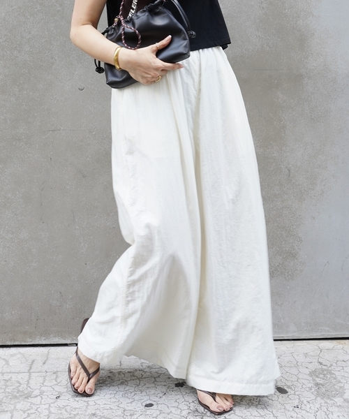 Deuxieme Classe 【CELERI/セルリ】ショートパンツ　ホワイト CELERI パンツ 「CELERI/セルリ」 WIDE PANTS レディース