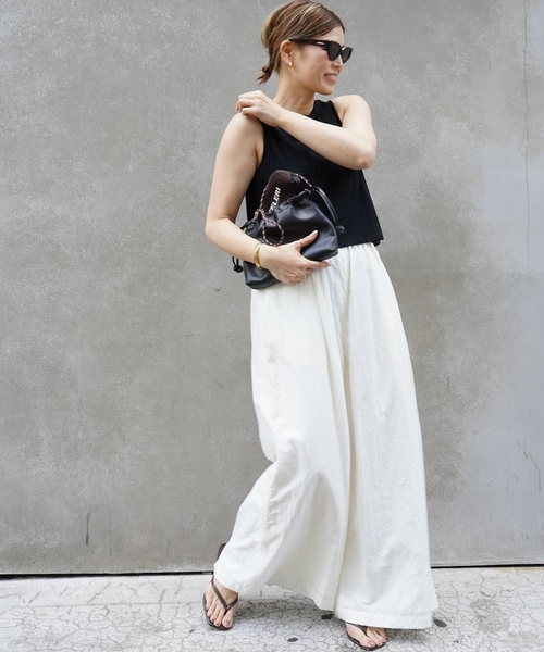 Deuxieme Classe 【CELERI/セルリ】ショートパンツ　ホワイト CELERI パンツ 「CELERI/セルリ」 WIDE PANTS レディース