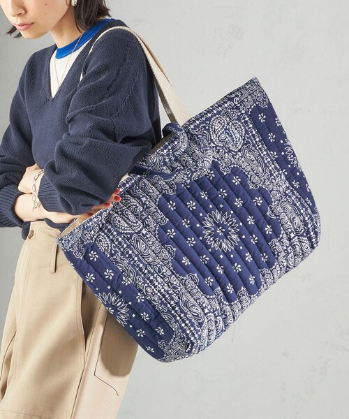 SHIPS（シップス） トートバッグ MALUS: バンダナ キルティング ビッグ